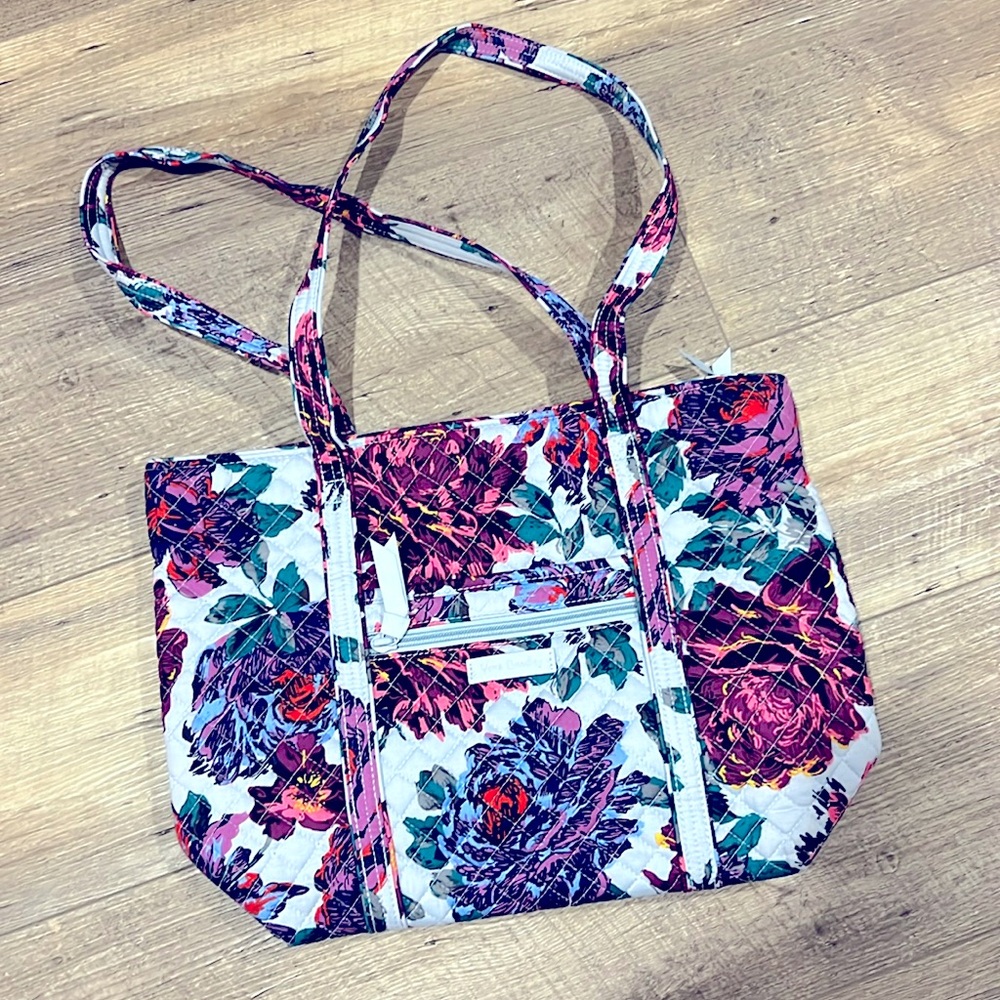 Vera Bradley small vera tote in neon blooms